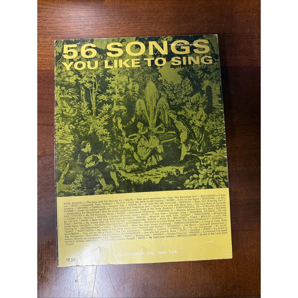 56 Songs You Like To Sing Sheet Music/Piano Book by  G. Schirmer